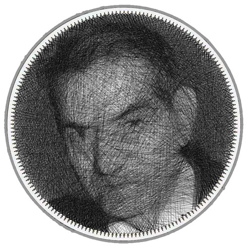 تابلوی میخ و نخ شهریار بافته شده با دست و نفیس